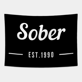 Sober Since 1990  - Sobriety Program Twelve Steps Tapestry