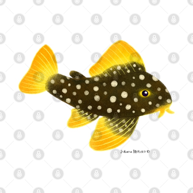Golden Nugget Pleco Fish by julianamotzko