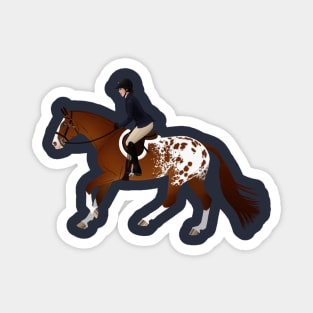 Appaloosa Hunter Horse Canter - Equine Rampaige Magnet