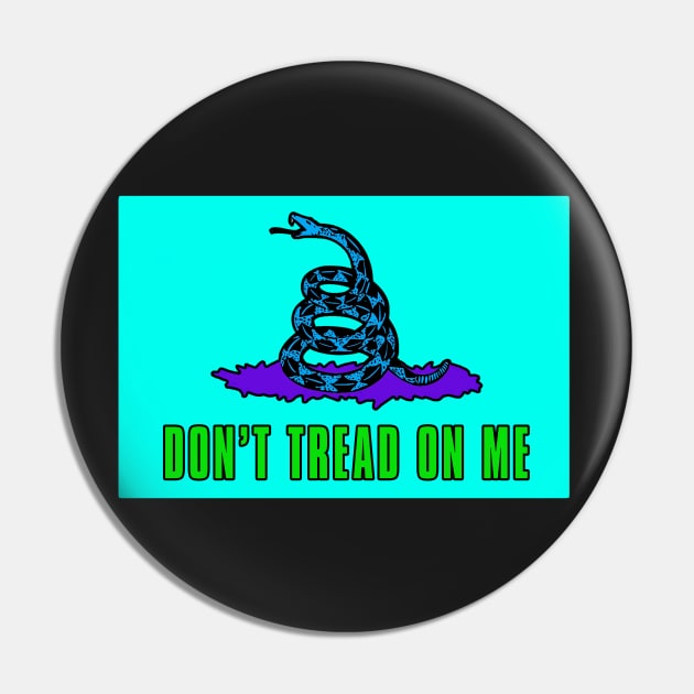 Dont tread on me flag - Neon Blue Purple Sticker Pin by  The best hard hat stickers 