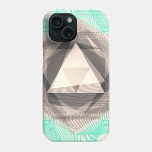 Jewel Lines 2 - Jade & Charcoal Phone Case