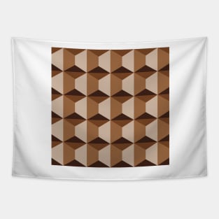 Cubes in perspective allover pattern Tapestry