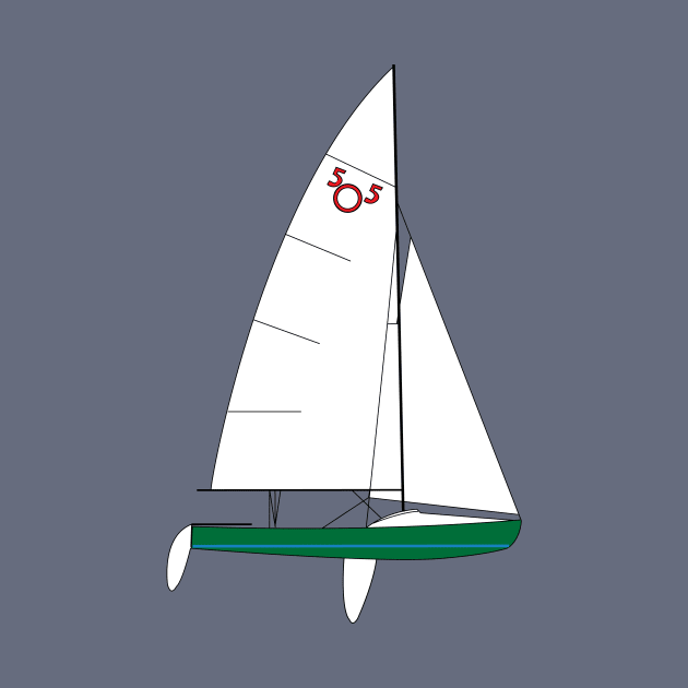 International 505 Sailboat - Green by CHBB