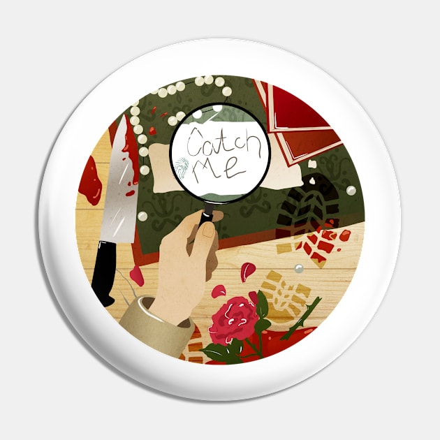 Catch me - detective mystery art, case investigation Pin by enchantedrealm