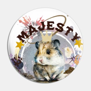 Majesty hamster - cute part-time job logo Pin