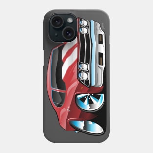 Classic American Muscle Car Cartoon Phone Case