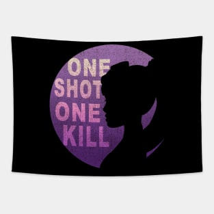 Overwatch Widowmaker Silhouette Tapestry