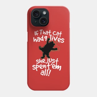 Christmas Cat 9 Lives Phone Case