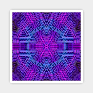 Weave Mandala Blue Purple and Pink Magnet