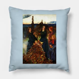 Autumn Leaves - John Everett Millais Pillow