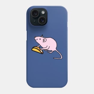 Pink Animals with Food Cute Rat got Taco Phone Case