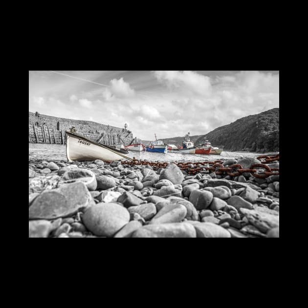 Clovelly Boats, Devon, England, Selective Colour by tommysphotos