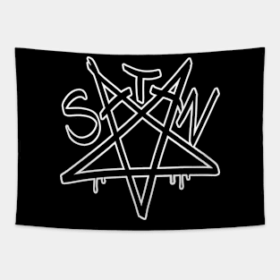 Star Of Satan Inverted Pentagram Tapestry