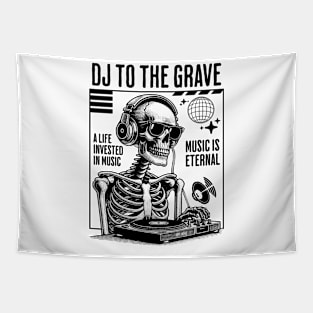 DJ - Music Is Eternal Skelton DJ Tapestry