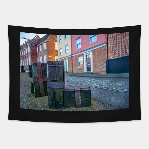 Wooden statues along Quayside, Norwich Tapestry by yackers1