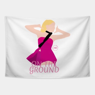 rose on the ground silhouette design Tapestry