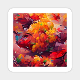 Aesthetic Fall Leaves Magnet