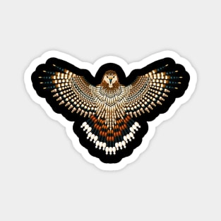 Red-tailed hawk spirit bird in flight Magnet