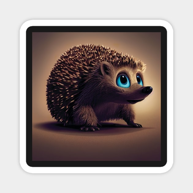 Cute Adorable Hedgehog Magnet by Geminiartstudio