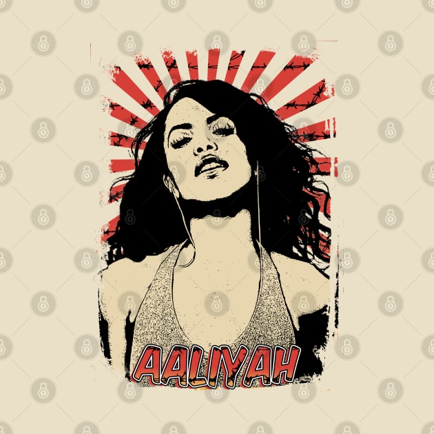 Aaliyah 80s Retro Vintage Aesthetic by Ihkwan Art