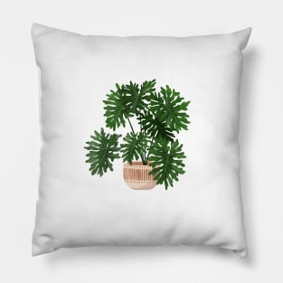 Philodendron Xanadu illustration Pillow