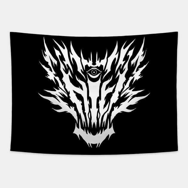 Heavy Metal Black Dragon Tapestry by manoystee