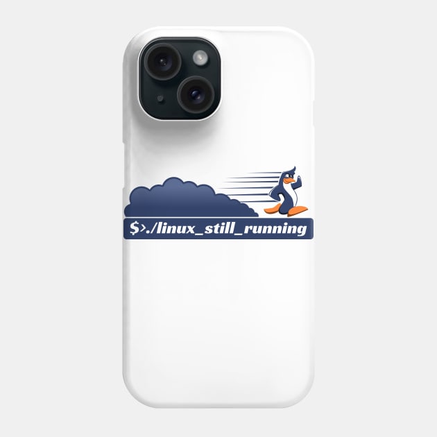 Linux Penguin Running Phone Case by sketchtodigital