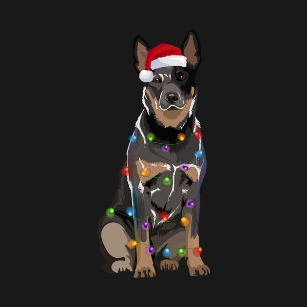 Cattle Dog Christmas Lights Xmas Dog Lover by magazin