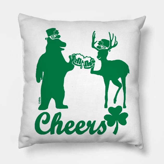 Happy St Patricks Day Cheers ! Pillow by NewSignCreation