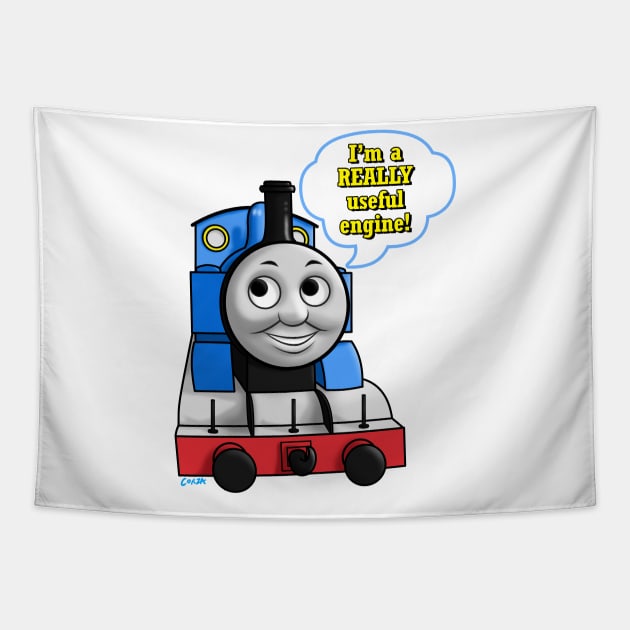 "I'm a Really Useful Engine!" Thomas Tapestry by corzamoon