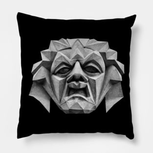 Head Artdeco Sculpture Pillow