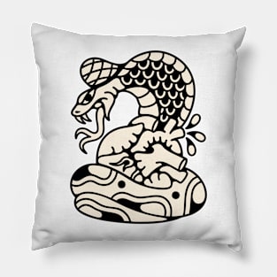 Snake and heart Pillow