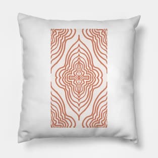 Mandala in bright copper Pillow