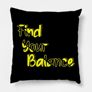 Find Your Balance: Radiate Positive Mindset with Vibrant Design Pillow