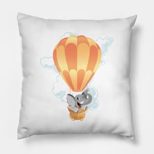 Cute little elephant in a balloon Pillow