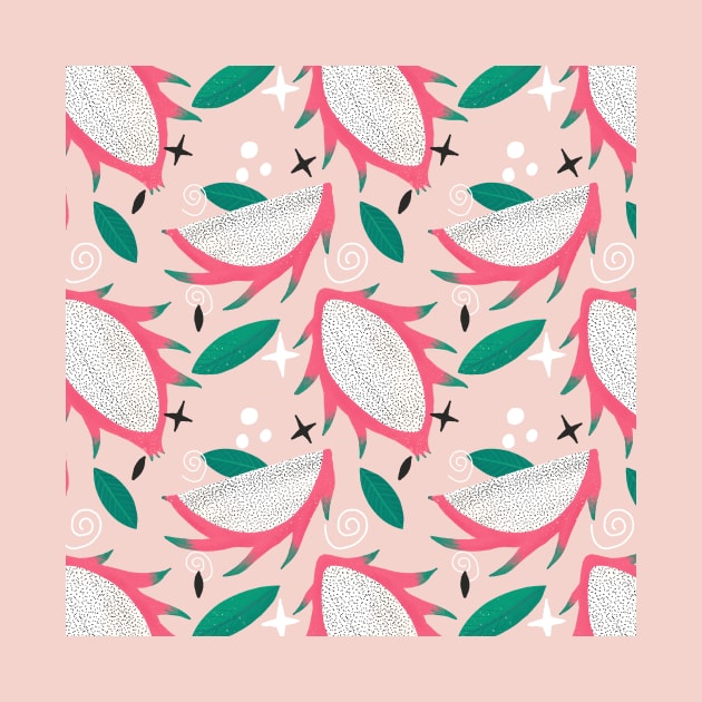 Pink dragon fruit pattern by Home Cyn Home 