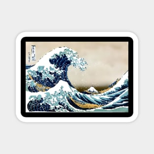 Great wave pixel Magnet