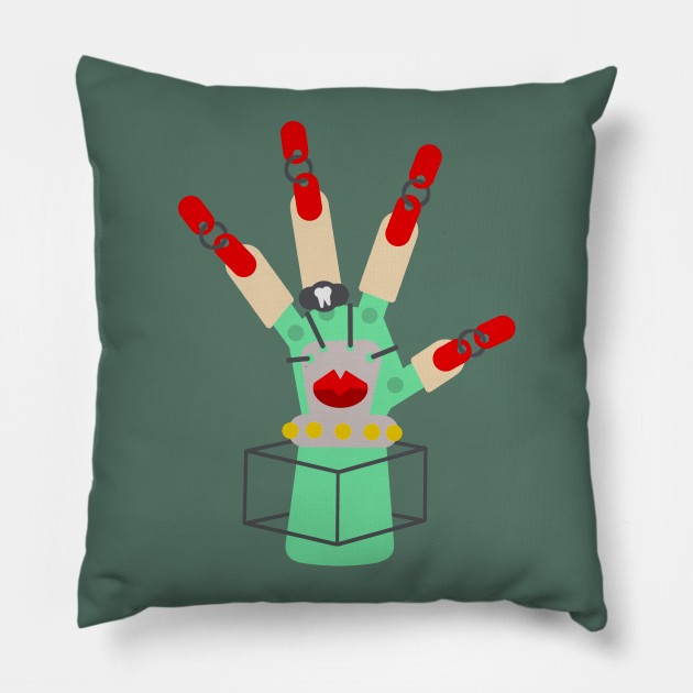 Hand of Many Items Pillow by Durvin