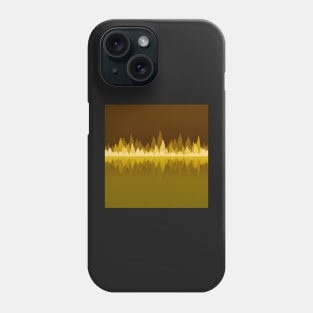 Yellow Audio Wave Mountains Phone Case