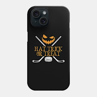 Hat Trick Or Treat Ice Hockey Halloween Phone Case