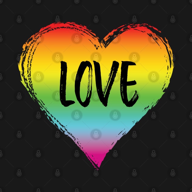 LGBT Love Heart Rainbow by aaallsmiles