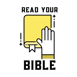 Read your bible yellow design Christian design T-Shirt