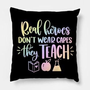 Teachers are heroes - funny teacher joke/pun Pillow