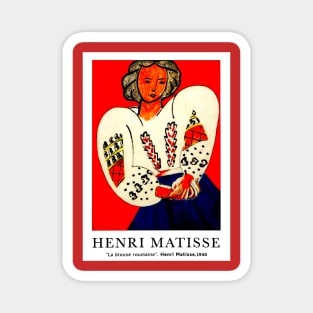 Matisse Modern Art Whimsical  Young Woman Abstract Print Magnet