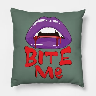 Bite Me Vampire Lips Pillow