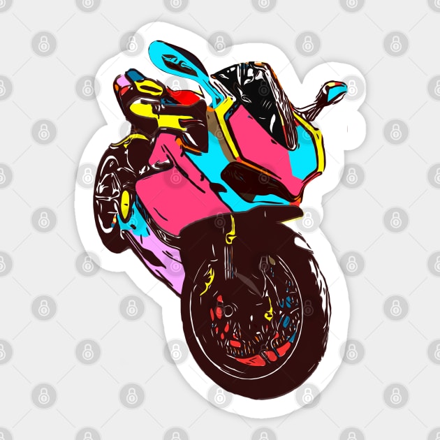Cute Girly Big Bike Motorcycle Blue and Pink Color Cute Girly
