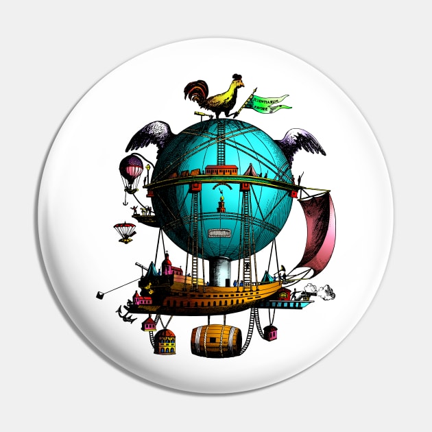 Crazy Funny Flying Machine Pin by Dez53