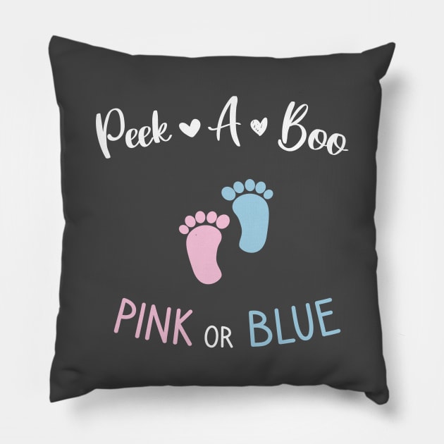 Peek a boo pink or blue, Pregnancy, Family Matching T-Shirt Pillow by yusufdehbi