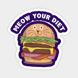 Dieting Joke: Meow Your Diet Magnet