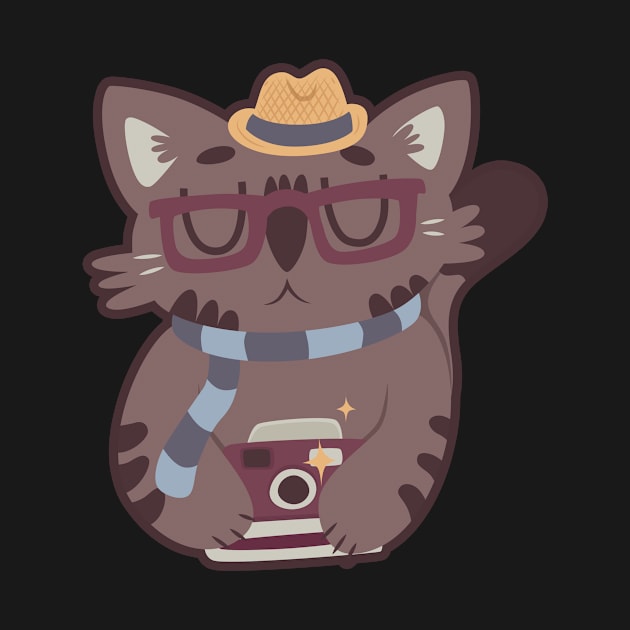 Hipster Cat by clairestamper